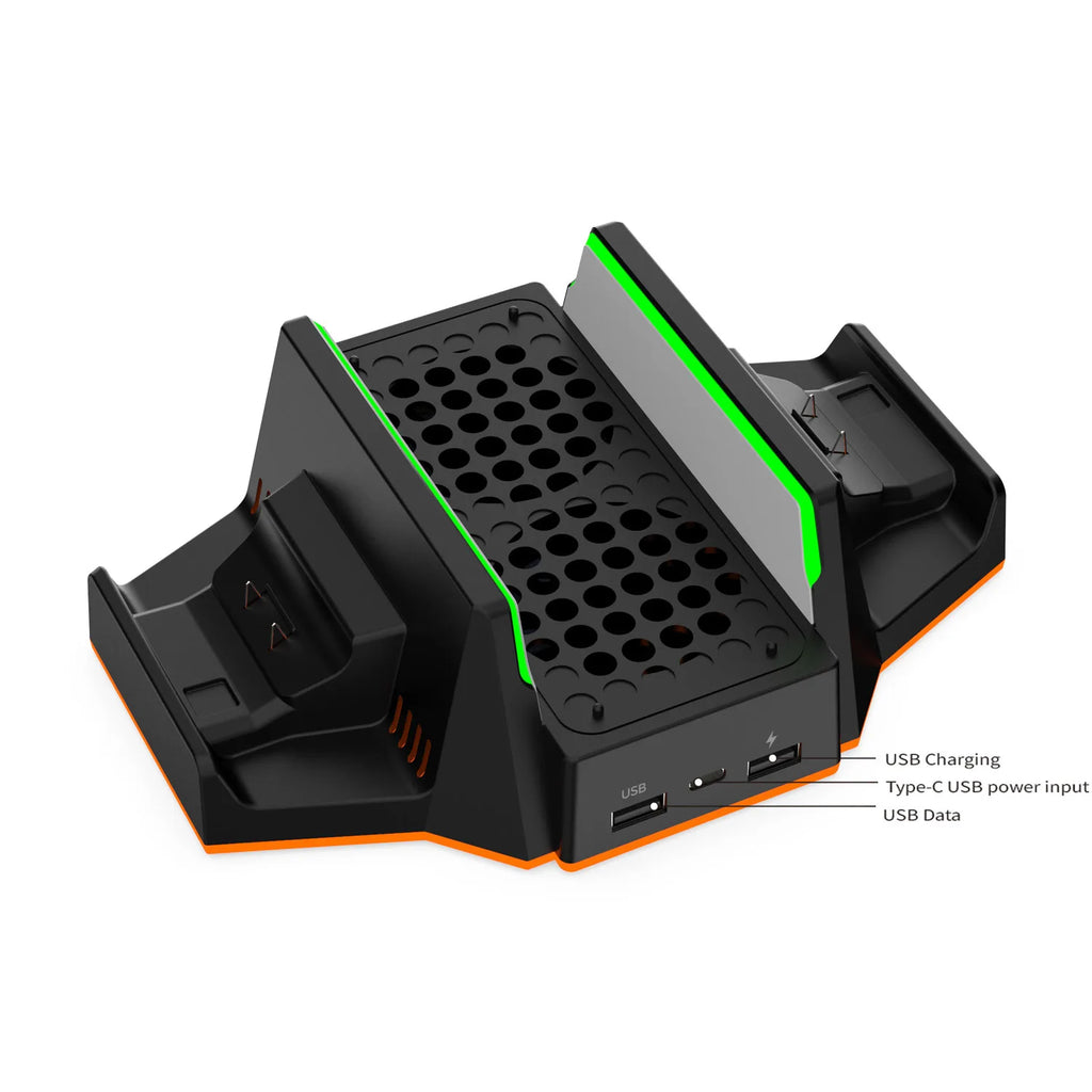 Multifuncional Charging Base for XBOX S with Cooling Fans+Dual Controller Charging