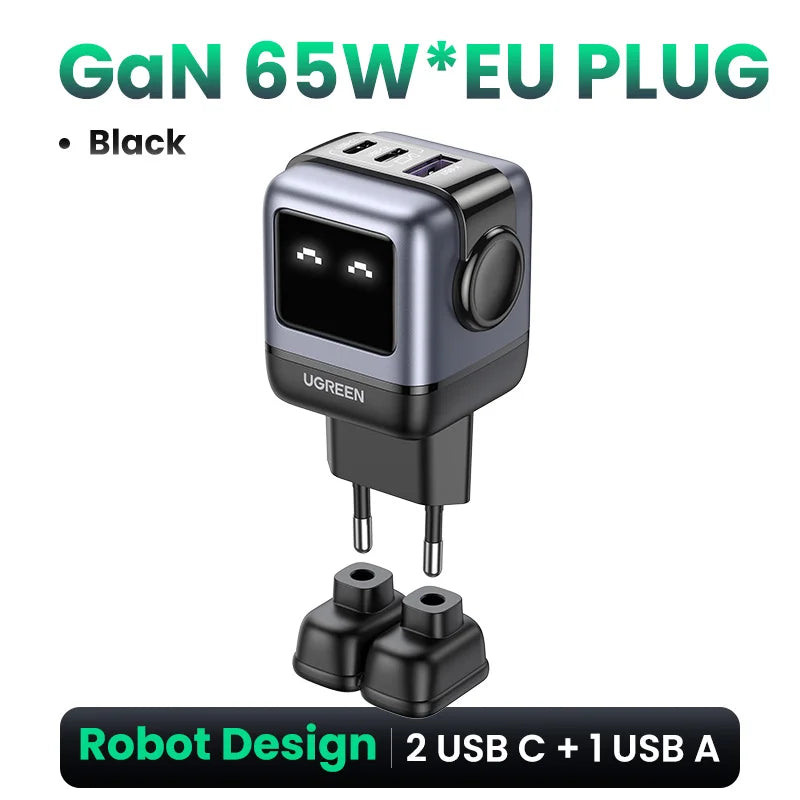 Cargador UGREEN 65W GaN Uno Robot