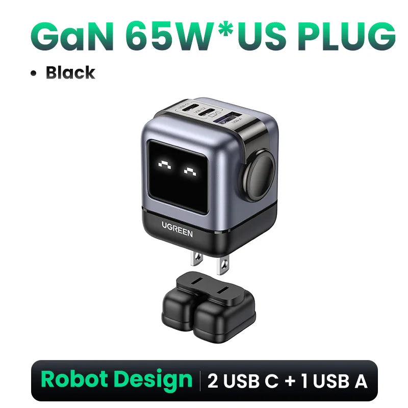 Cargador UGREEN 65W GaN Uno Robot