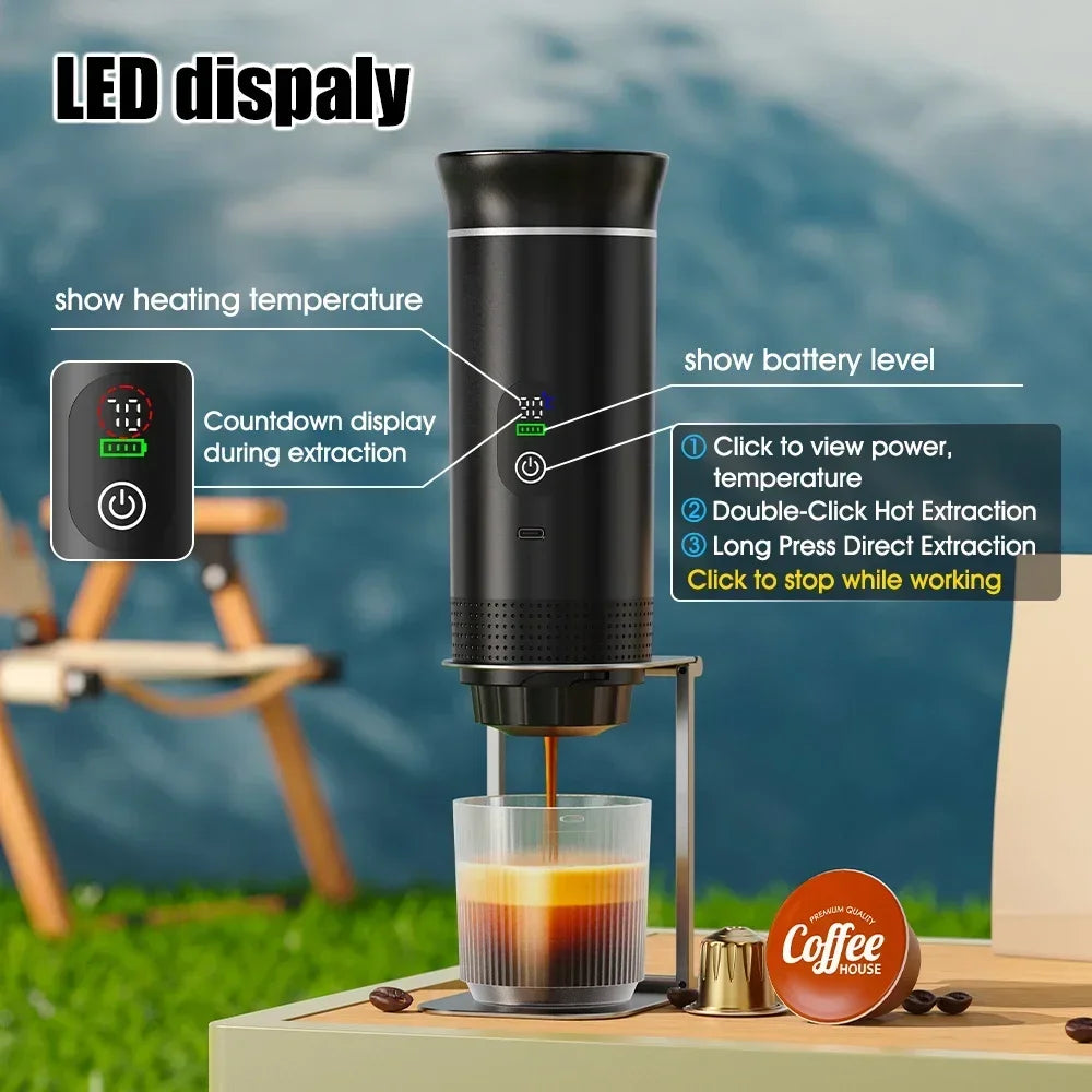 DENOKIN™ Cafetera Espresso Portátil 3‑en‑1