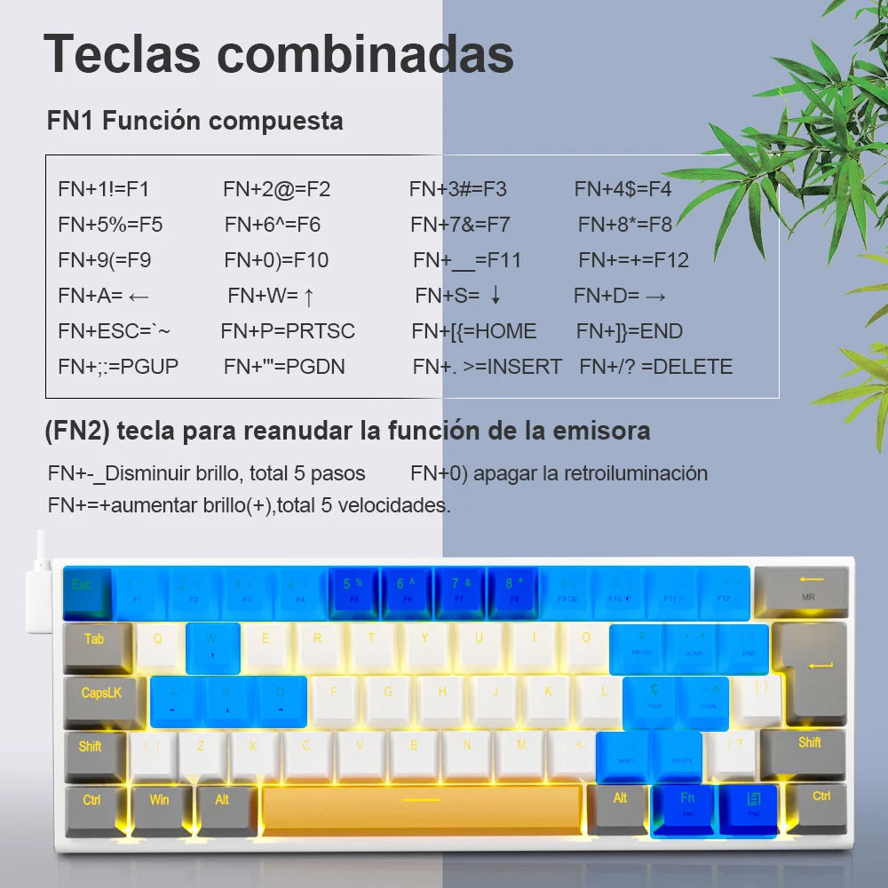 E-YOOSO Z11 USB Wired Teclado Gaming mecanico
