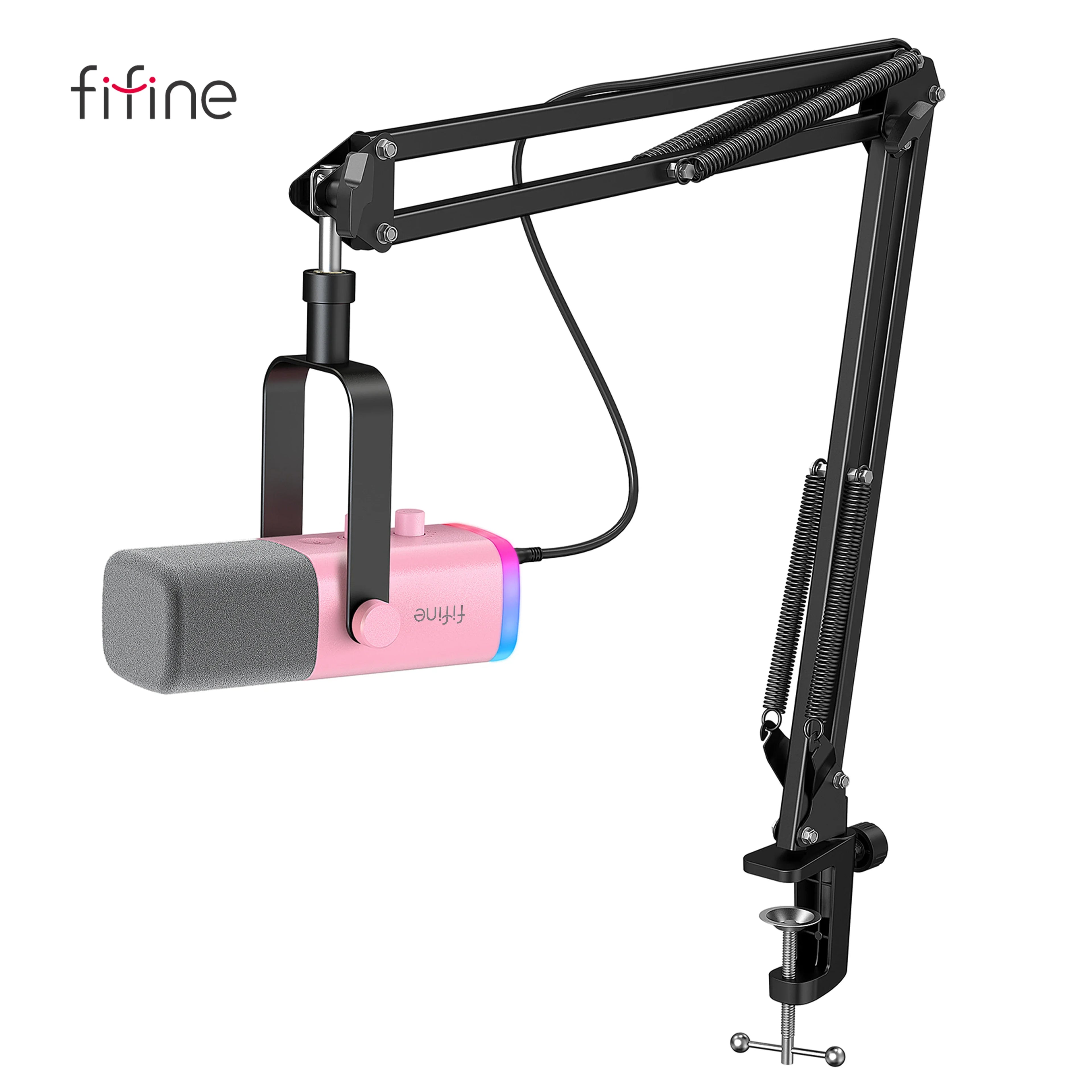 Micrófono FIFINE Dynamic XLR Kit con Boom Arm