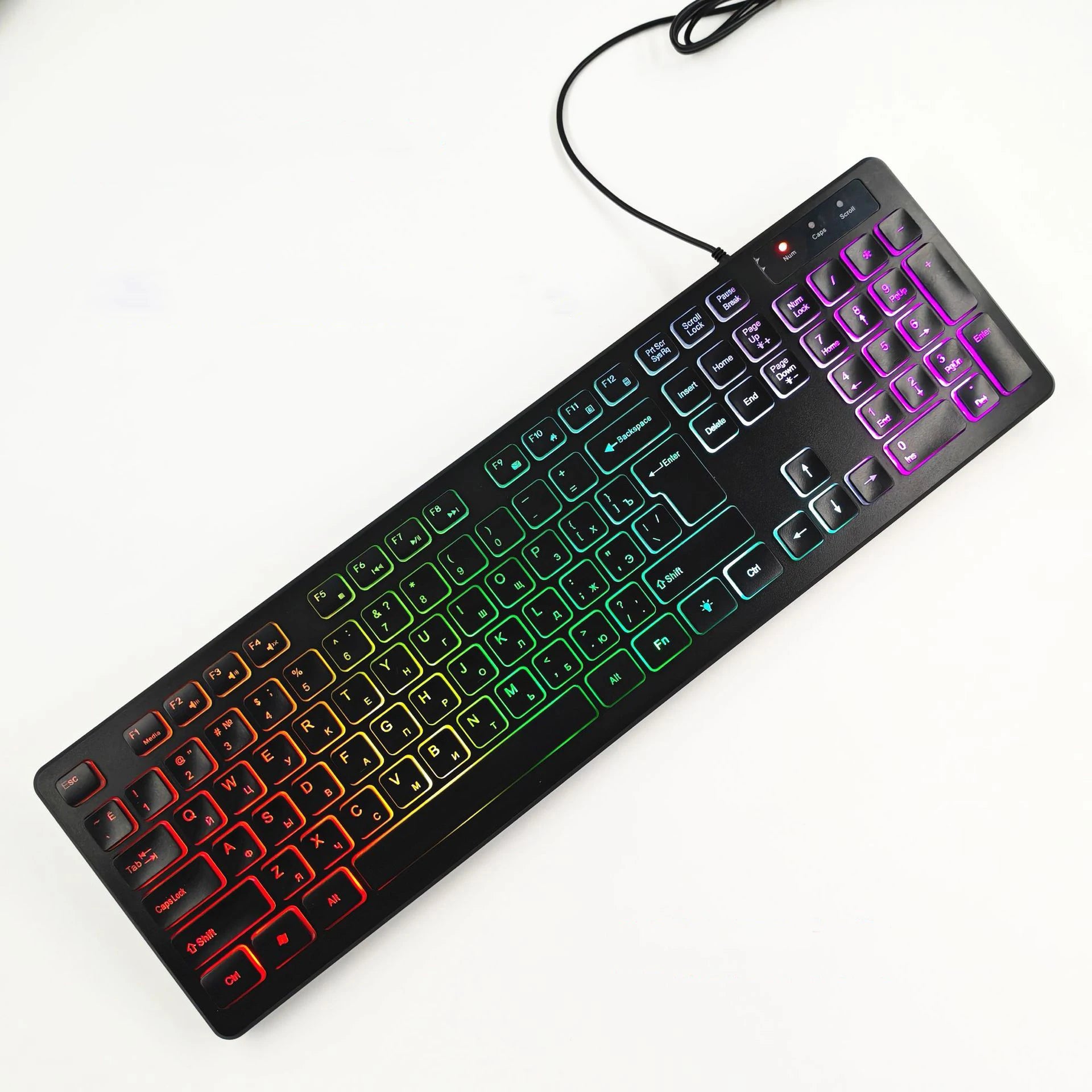 Gaming Teclado Light Backlit RGB Mute Wired