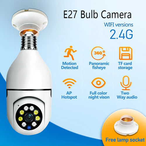 1080P HD E27 Bulb Surveillance Camera