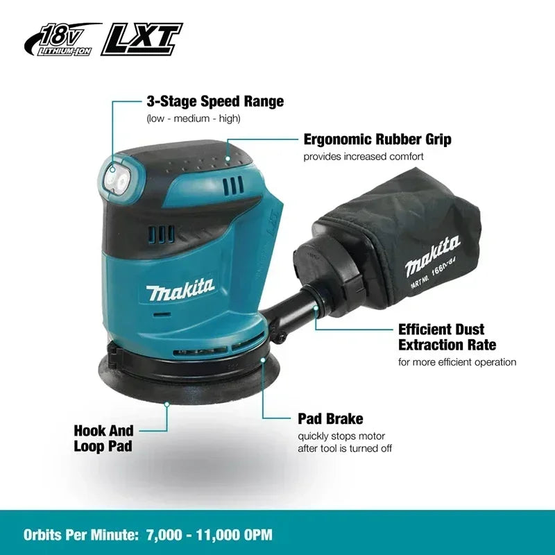 Ponceuse Orbitale Aléatoire sans Fil Makita