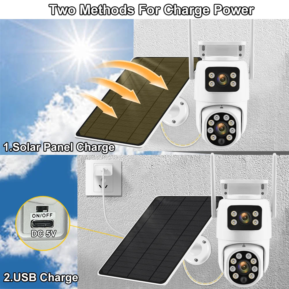 Tuya Solar WiFi Outdoor Waterproof Camera PIR Auto Tracking