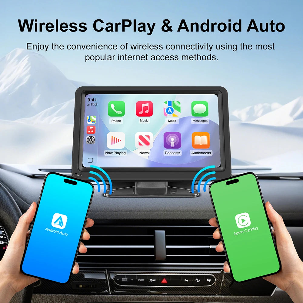 Pantalla Carplay & Android Auto 
Universal Portable IPS 7”