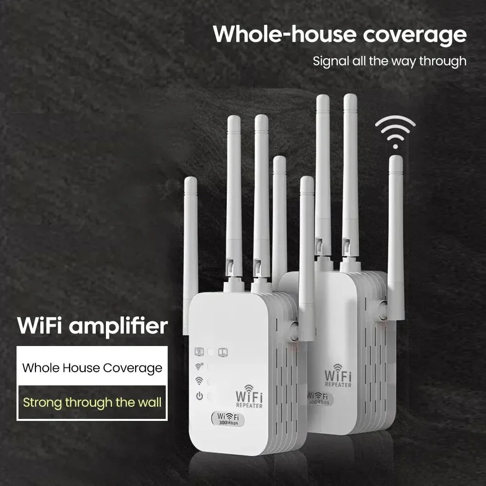 Repetidor WiFi WALRAM 300Mbps 2.4G con 4 Antenas