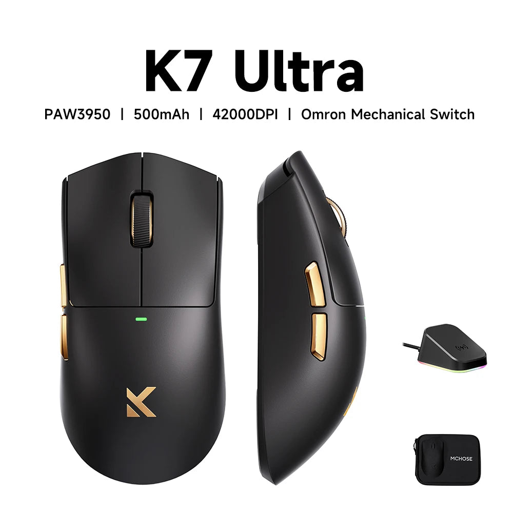 MCHOSE K7 V2 Wireless Gaming Mouse PAW3955 TI