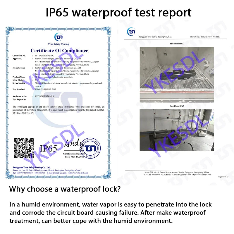 Outdoor Waterproof Lock Wifi Tuya APP
