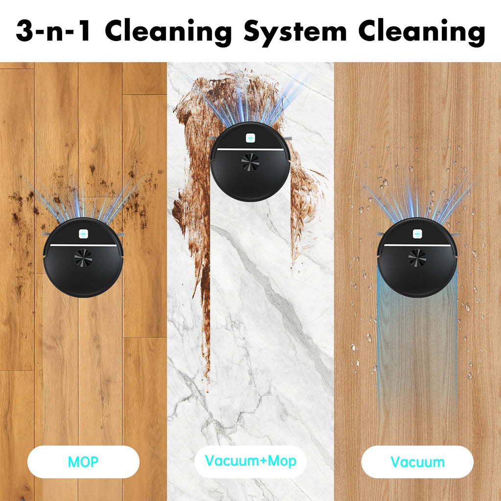 Robot Vacuum Cleaner, 6000Pa Strong Suction