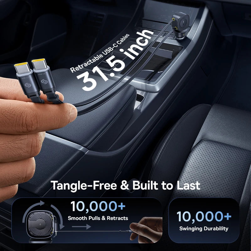Baseus 100W Car Charger PD QC Fast Charging Dual