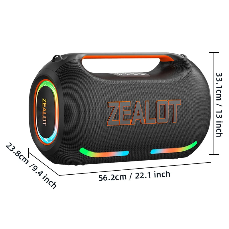 Bocina ZEALOT-ZE41 250W RGB Portátil
