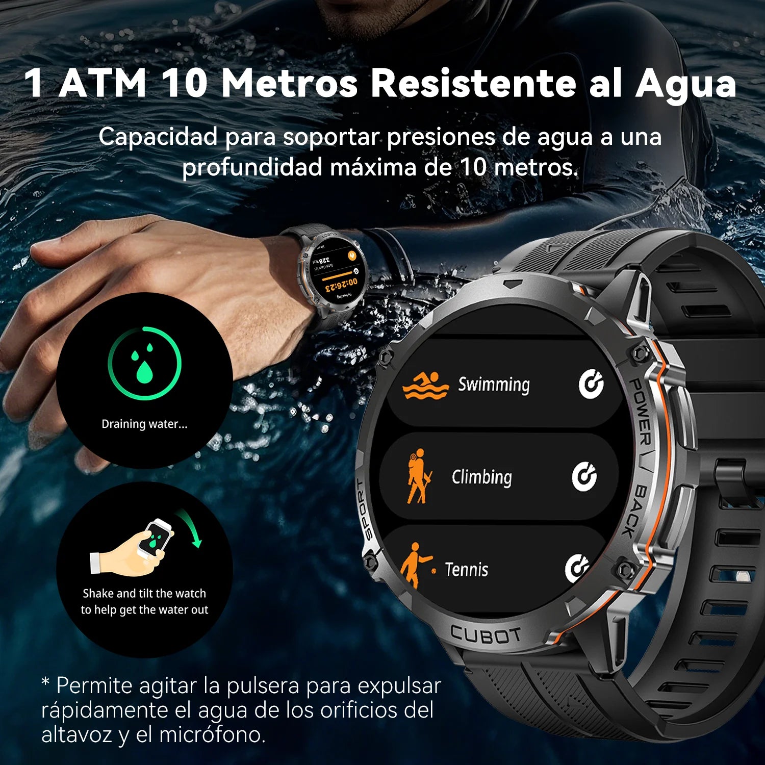 Reloj inteligente Cubot X3 para hombres