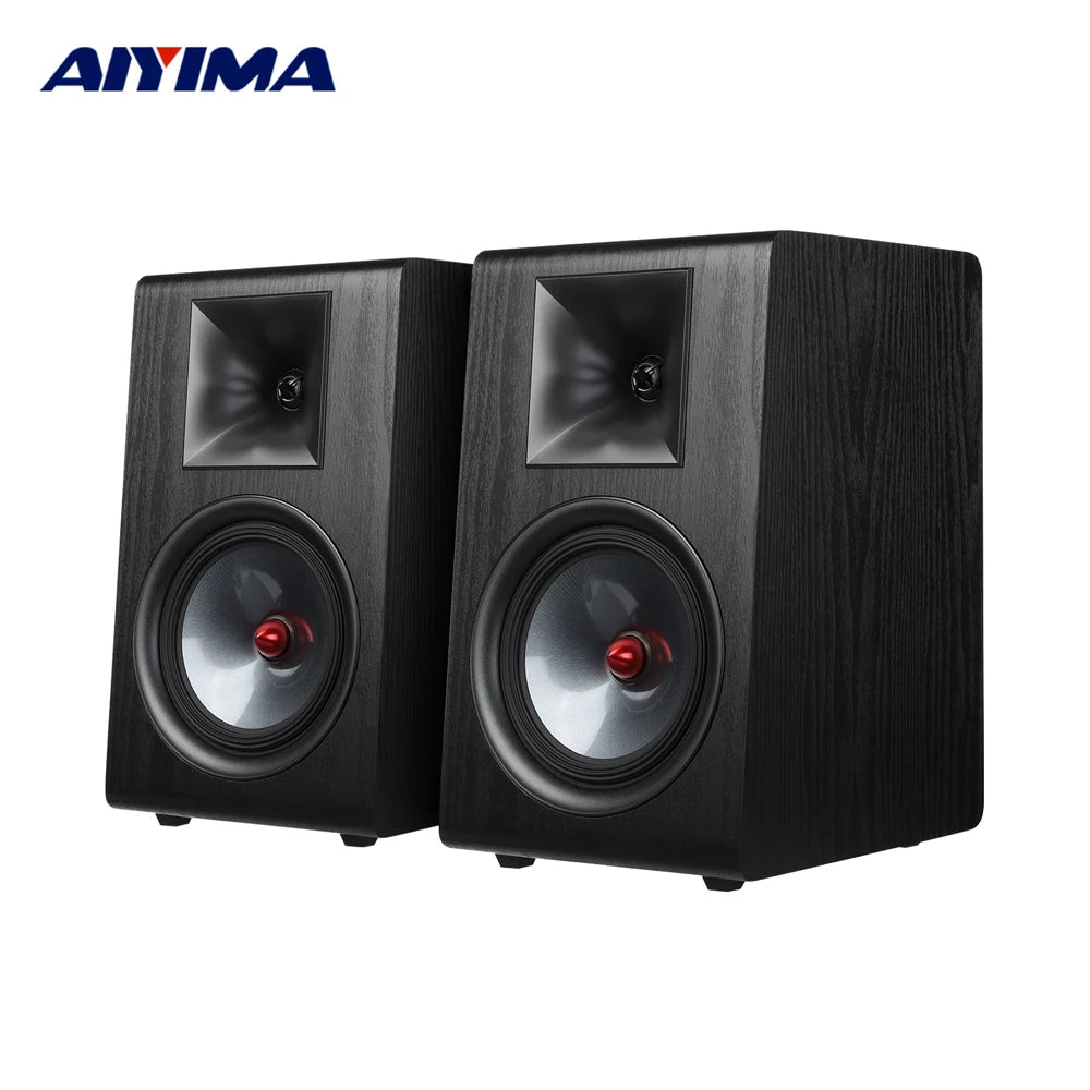 AIYIMA Upgraded P600 6.5 Inch Passive Speaker Wood Carbon Fiber Woofer Silk Bookshelf Speaker for Hifi A80 Amplifier Home
