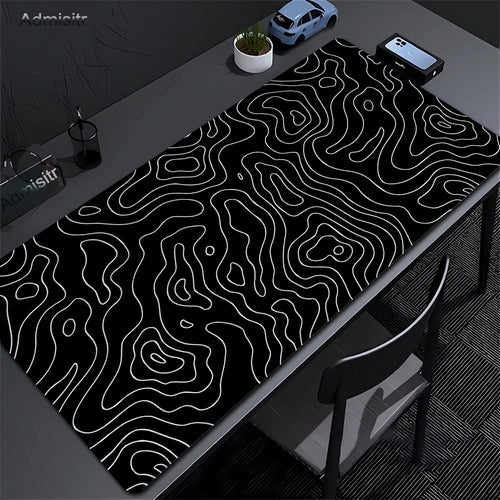 XXL Black and White Desk Mat