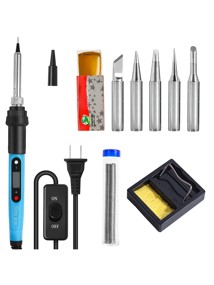 80W Electric Soldering Iron with LCD Display Kit