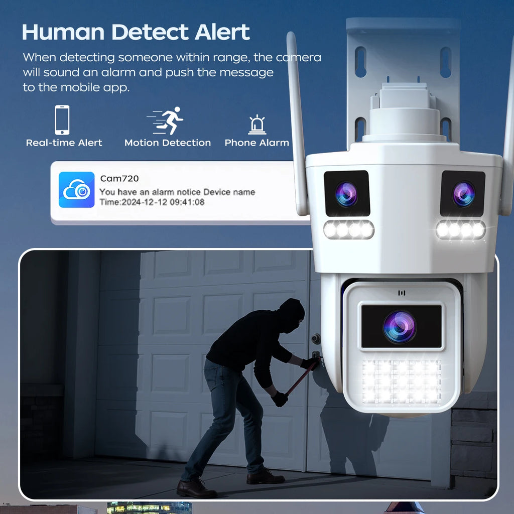 JOOAN 15MP Three Lens IP Camera PTZ Outdoor