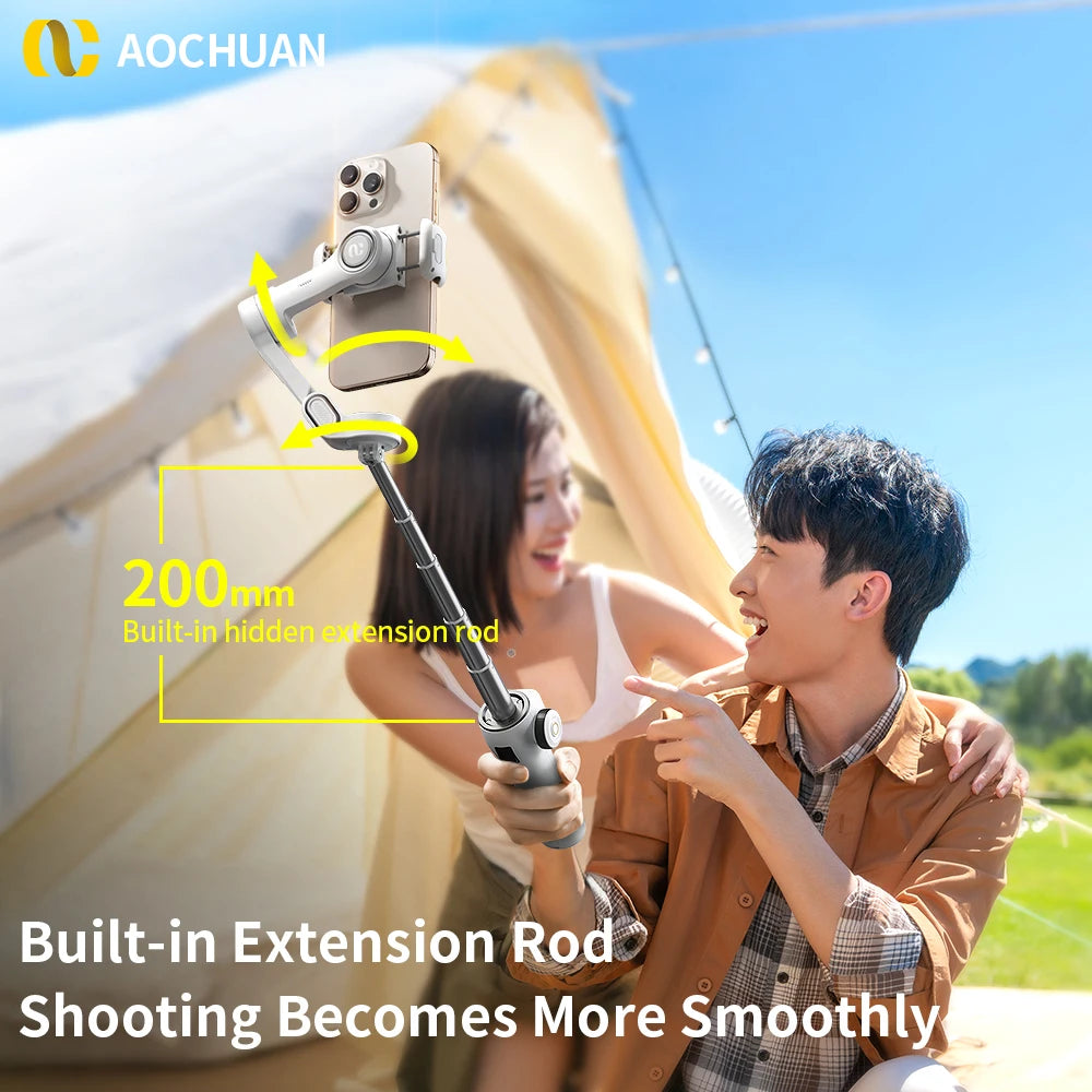 Estabilizador Gimbal AOCHUAN Smart V8 3 Ejes con Trípode