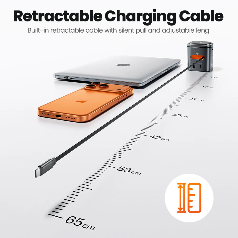 Estación de Carga GaN con MagSafe 15W y PD 65W