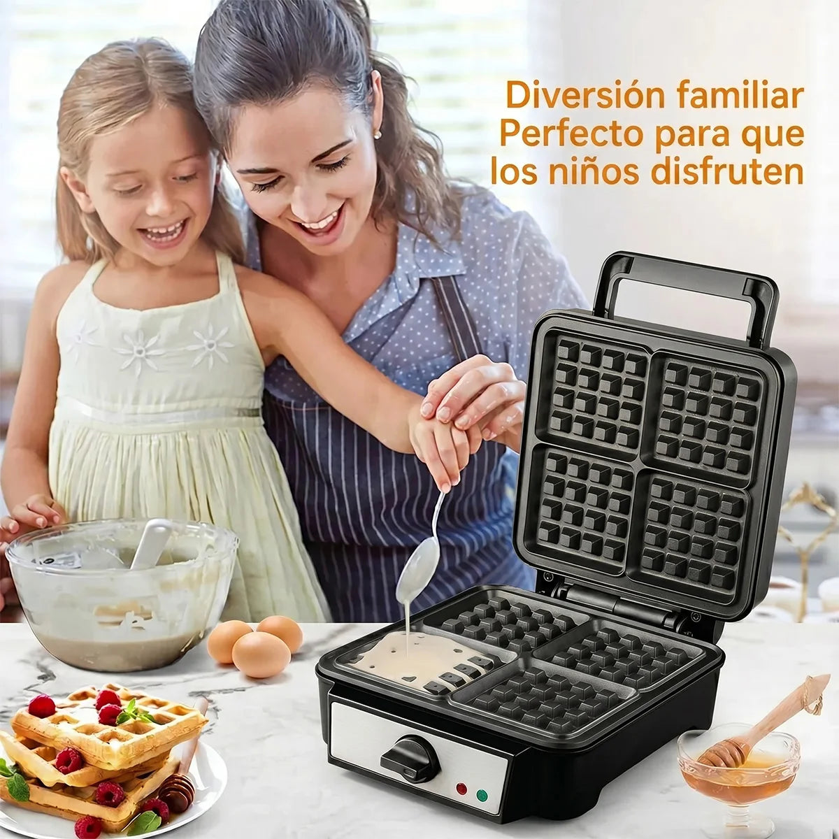 Mini Wafflera Eléctrica