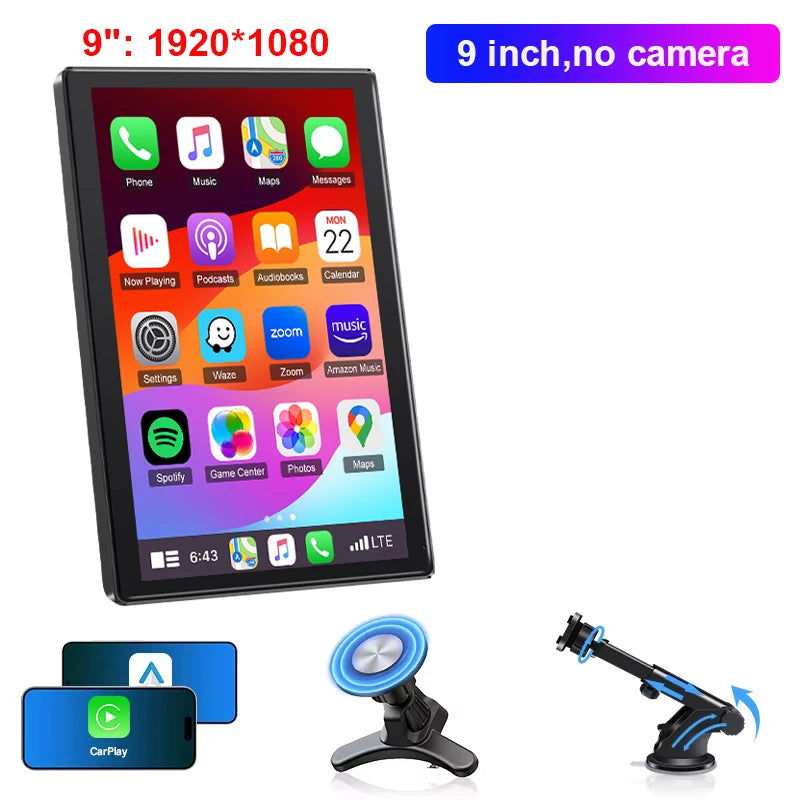Pantalla Carplay & Android Auto Jansite 9” Vertical