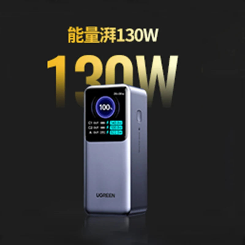 UGREEN Nexode Pro Power Bank 165W con Pantalla TFT y Cable Integrado