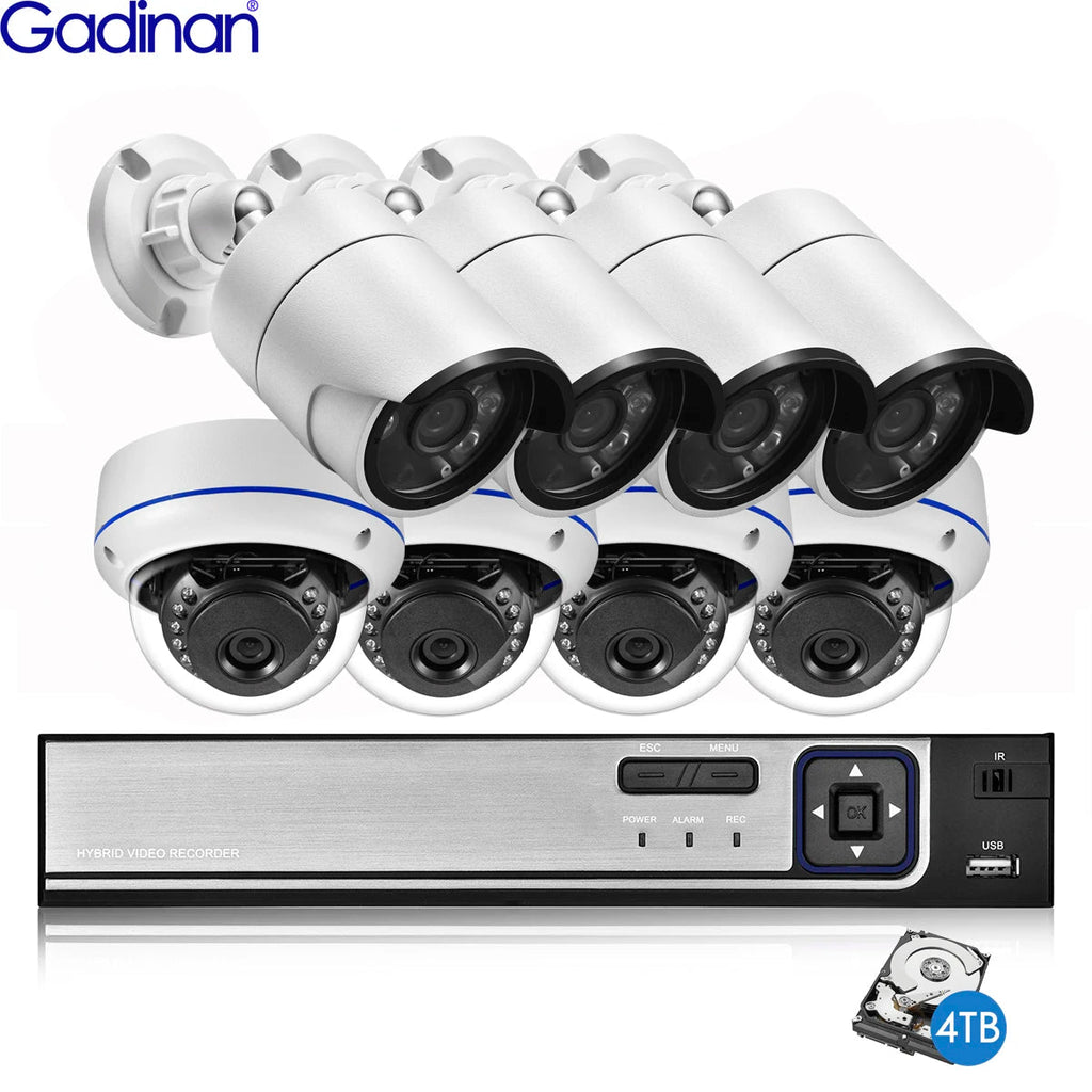 Gadinan Sistema de Videovigilancia 8MP 4K POE