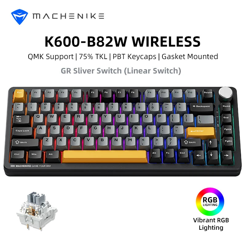 Machenike K600-B82W Teclado mecanico