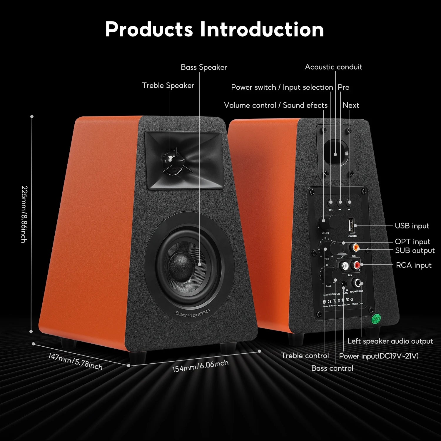 Home Theater AIYIMA S30 Active Bookshelf