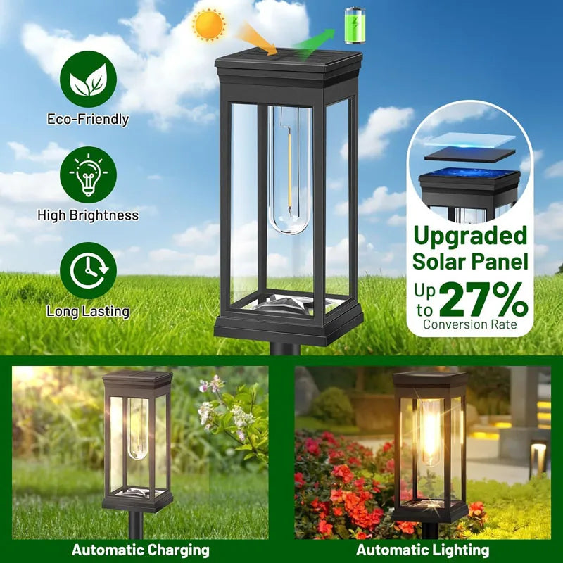 Luz Solar Path Luces cálidas al aire libre