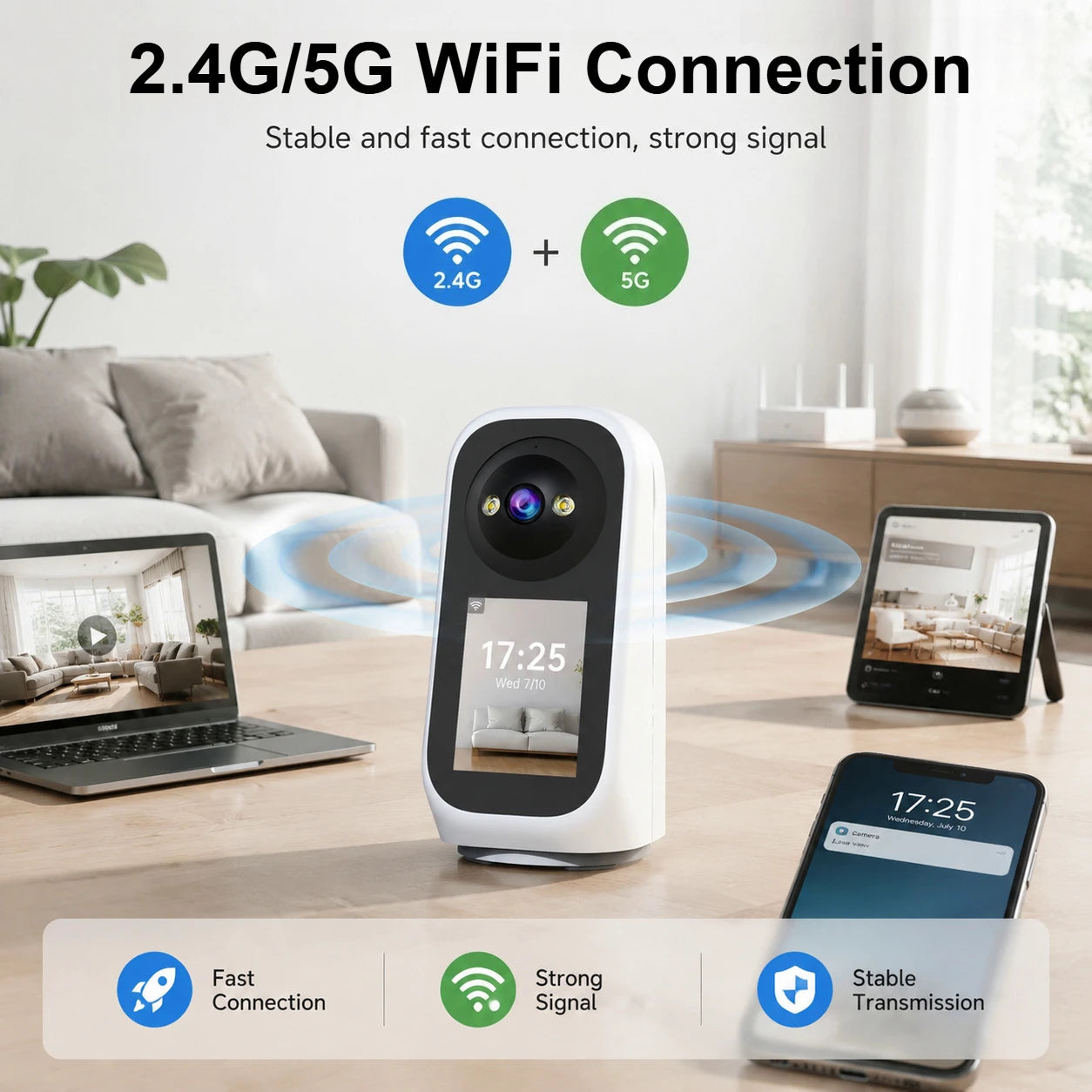 Jooan 3K PTZ IP Camera Video Call with 2.8Inch LED