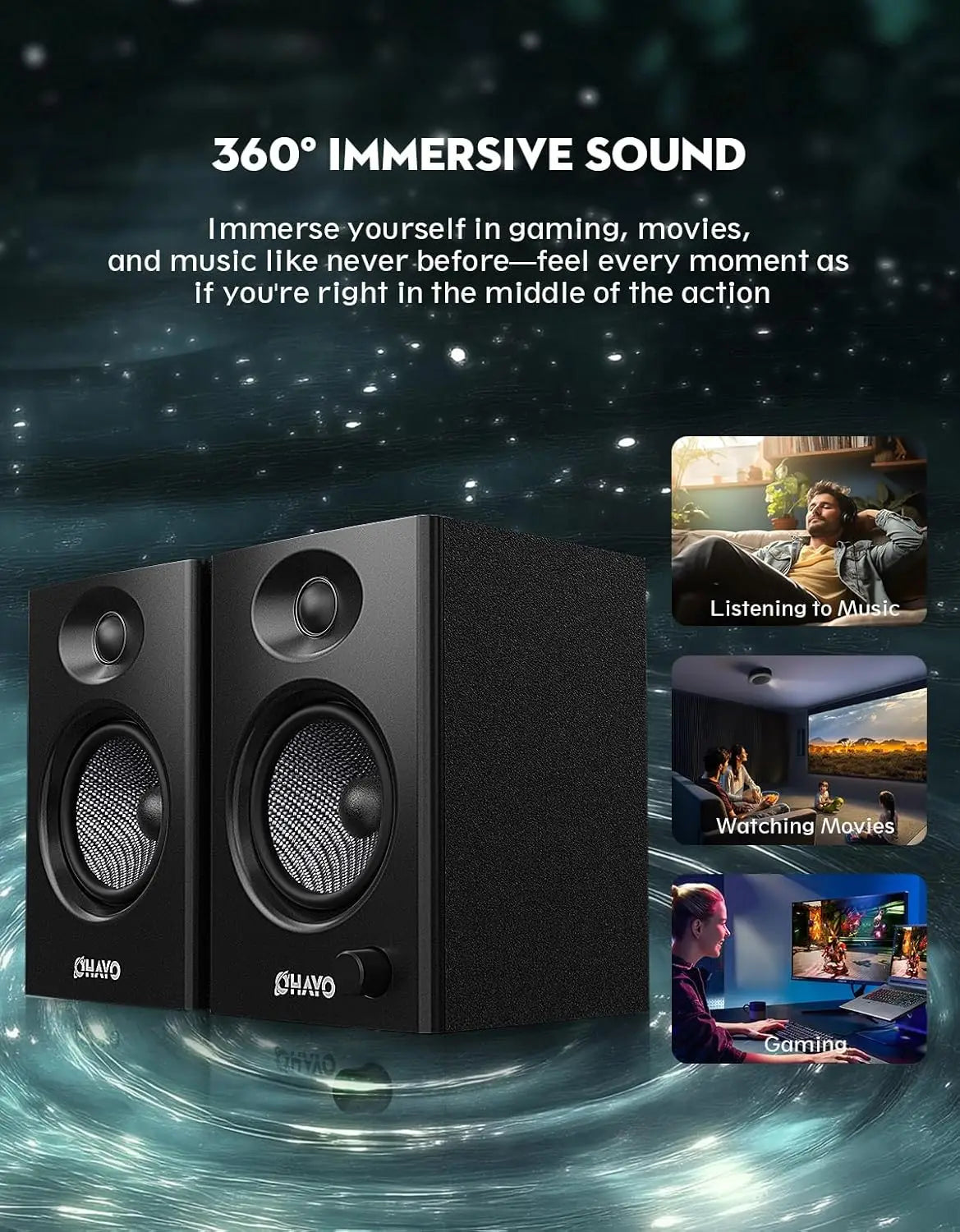 Home theater OHAYO 60W Computer Speakers for Music Gaming