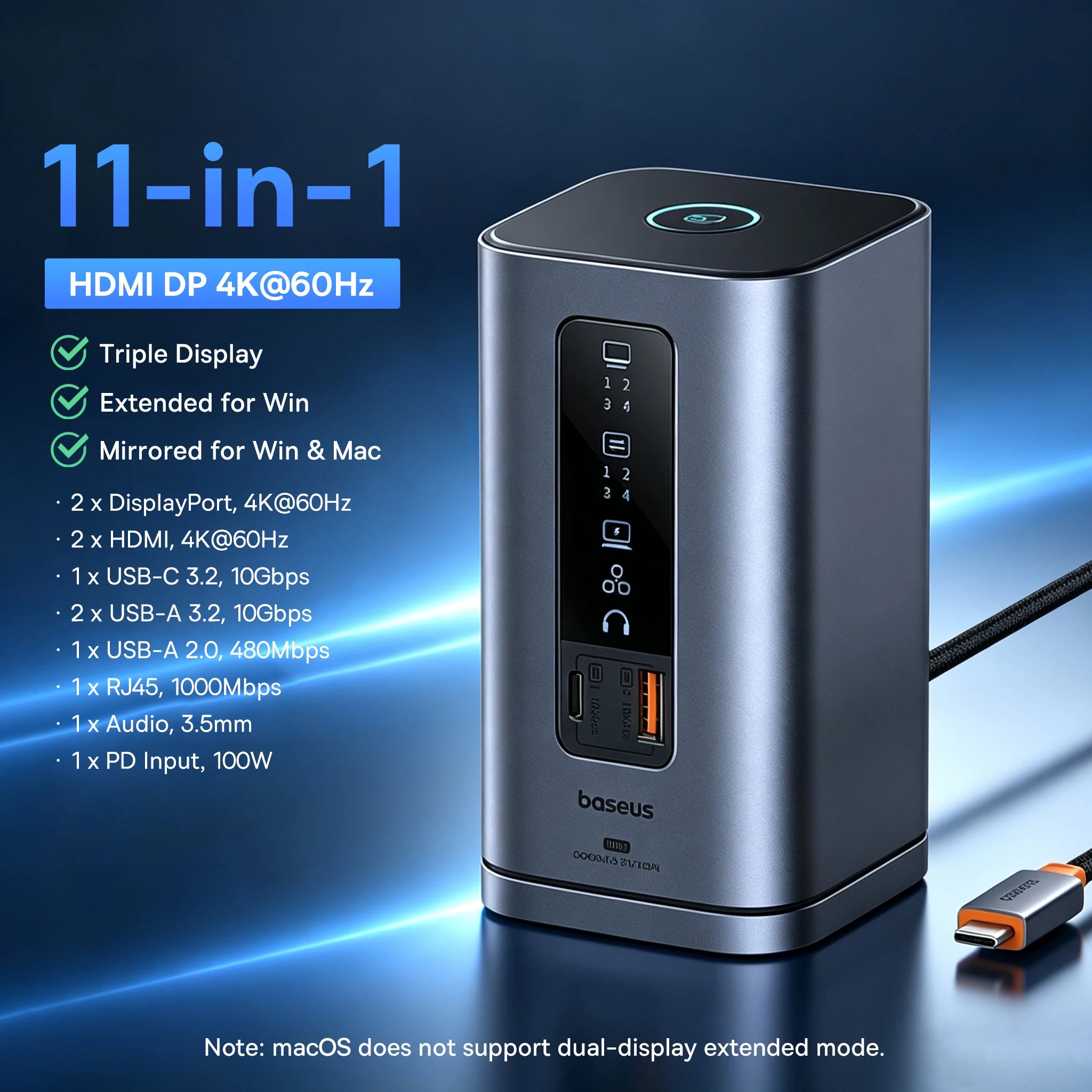 Docking Station Baseus 15-in-1 160W