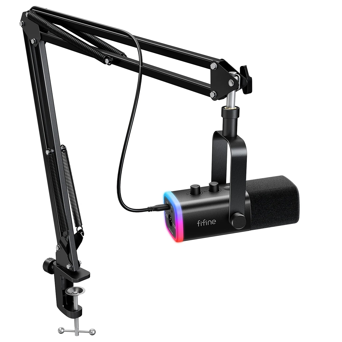 Micrófono FIFINE Dynamic XLR Kit con Boom Arm