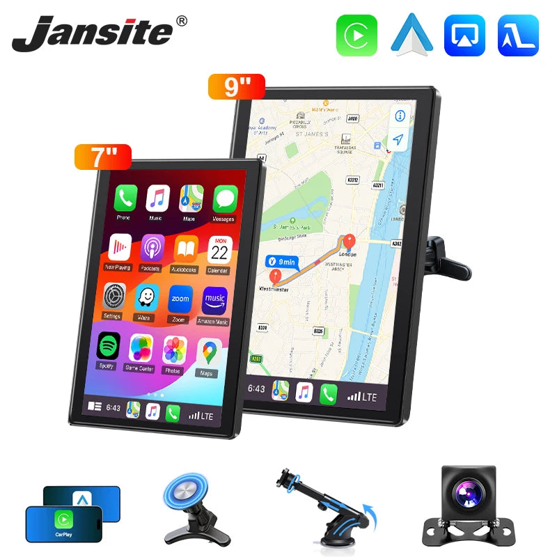 Pantalla Carplay & Android Auto Jansite 9” Vertical