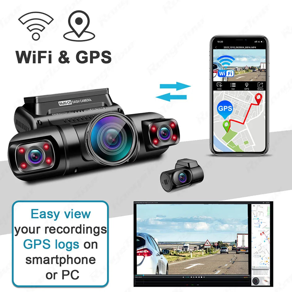 Dash Cam 1080P WiFi GPS Car