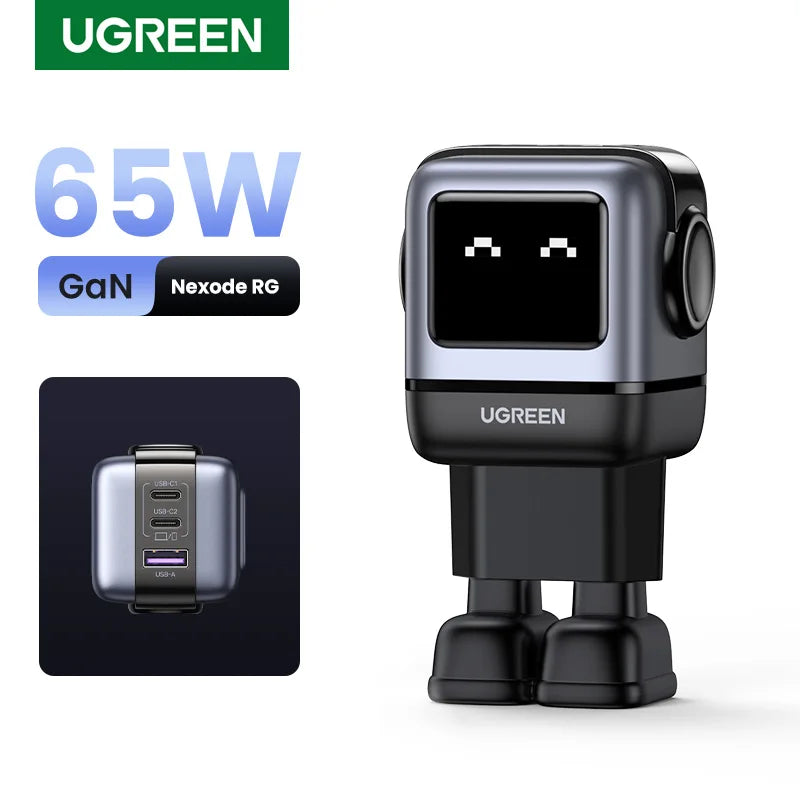 Cargador UGREEN 65W GaN Uno Robot