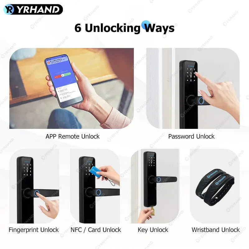 YRHAND Cerradura Inteligente Biometric Smart Lock