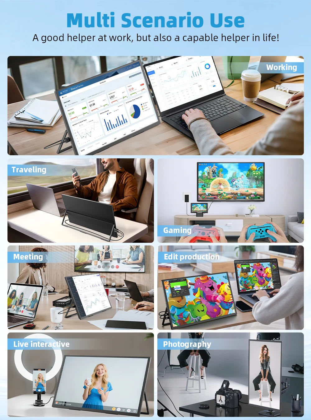 Monitor UPERFECT 18.4 inch 4K QLED