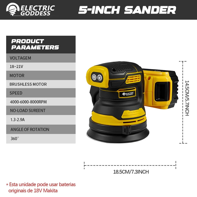 Electric Goddess Brushless Orbital Sander