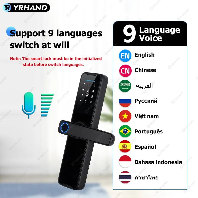 YRHAND Cerradura Inteligente Biometric Smart Lock