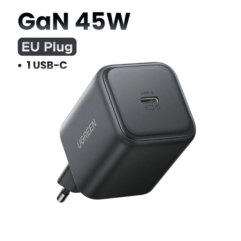 Cargador Rápido UGREEN 45W GaN PD3.0 PPS QC3.0
