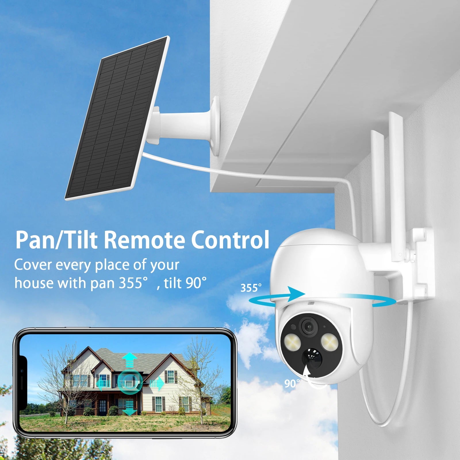 XVIM 5MP Solar-Powered Wireless Outdoor Security Camera