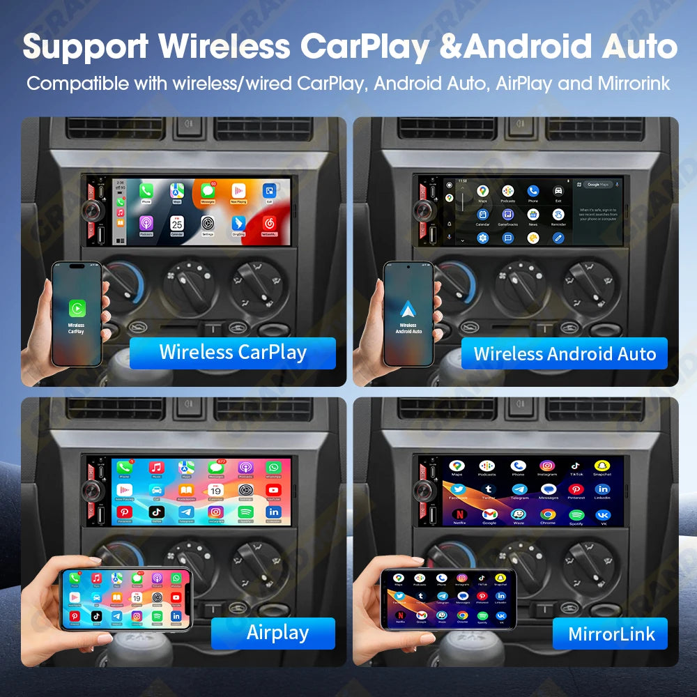 Écran Carplay et Android Auto 
IPS de 6,5 pouces