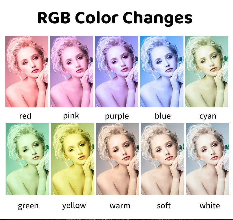 Aro de Luz RGB con Trípode y Mando
