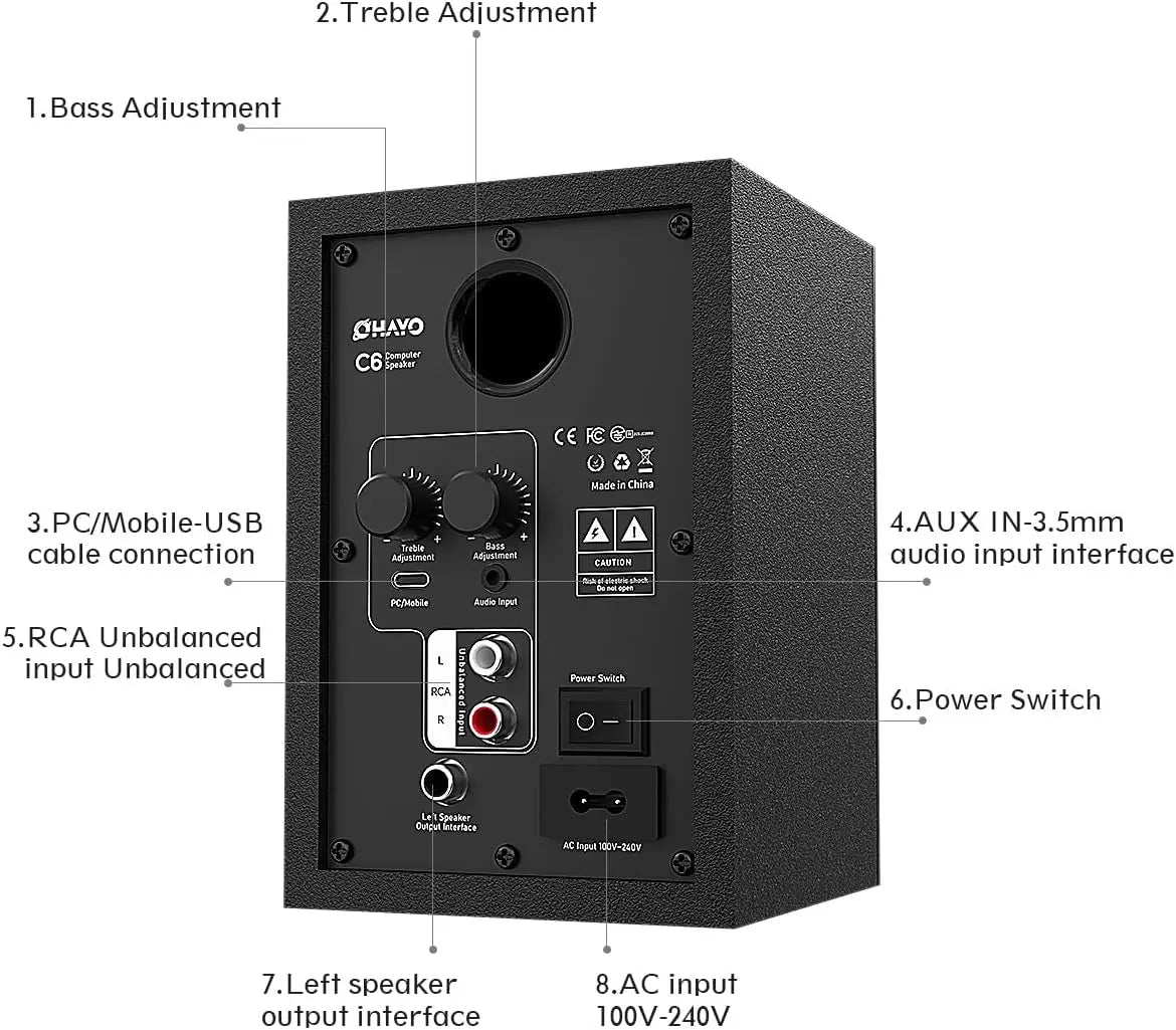 Home theater OHAYO 60W Computer Speakers for Music Gaming