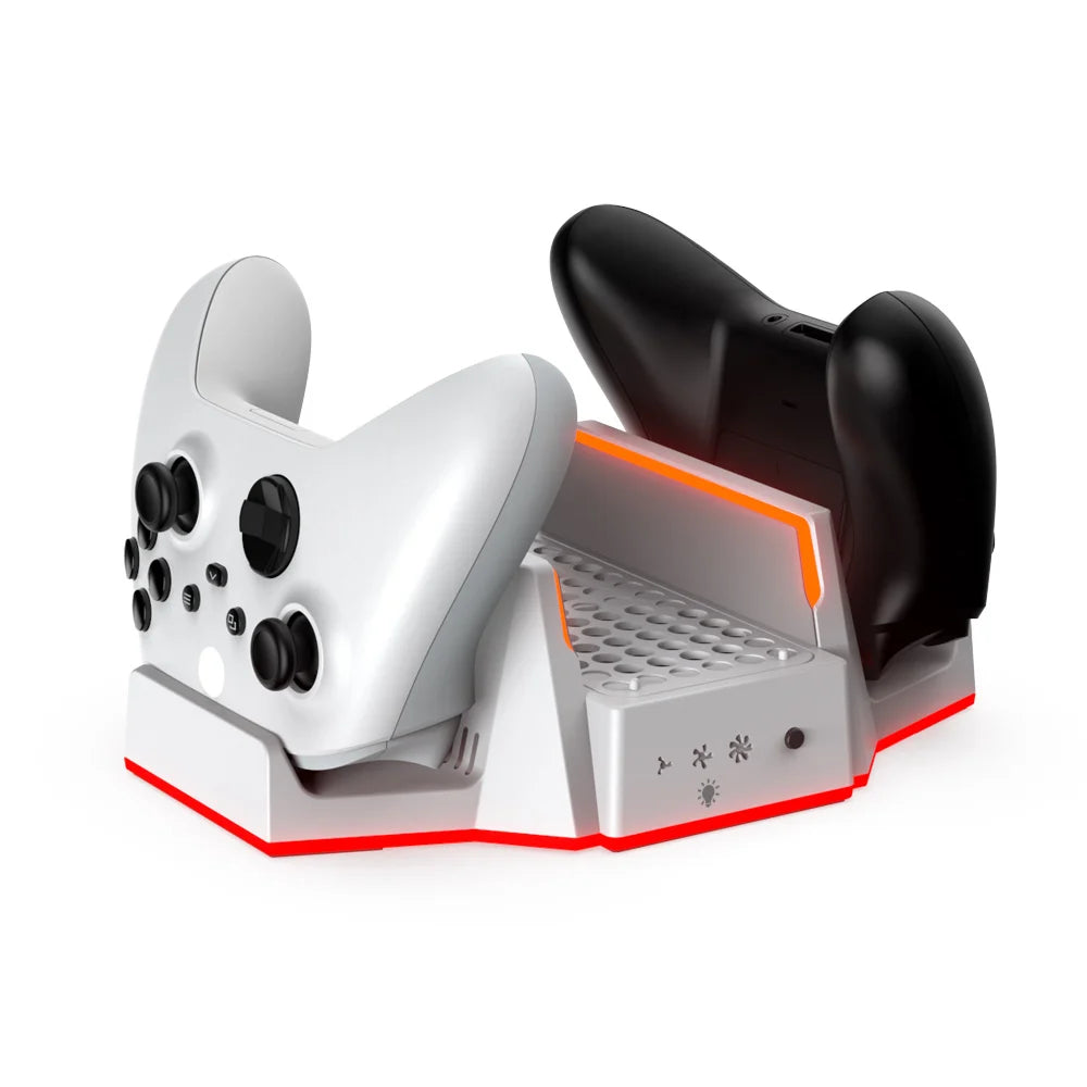 Multifuncional Charging Base for XBOX S with Cooling Fans+Dual Controller Charging