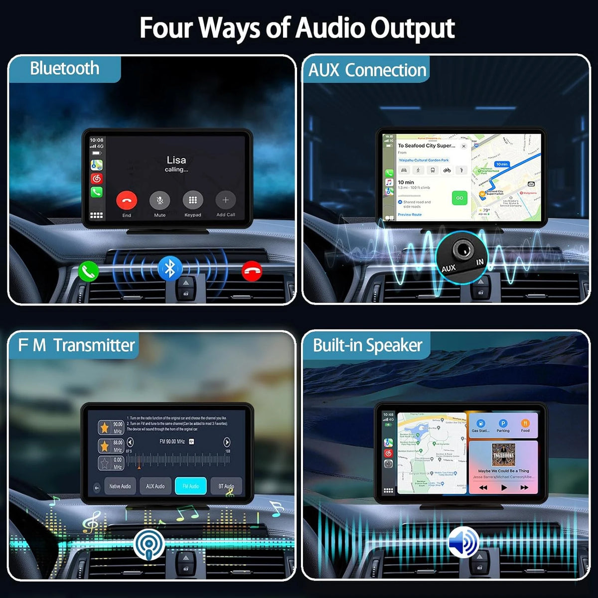 Pantalla Carplay & Android Auto 
Universal IPS 7”