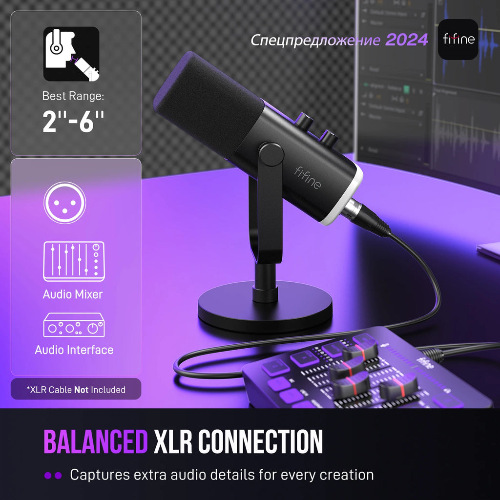 Micrófono FIFINE USB/XLR Dynamic